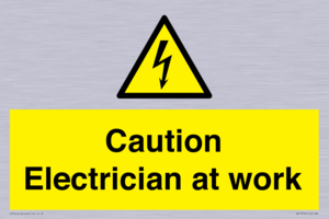 Caution Electrician at work